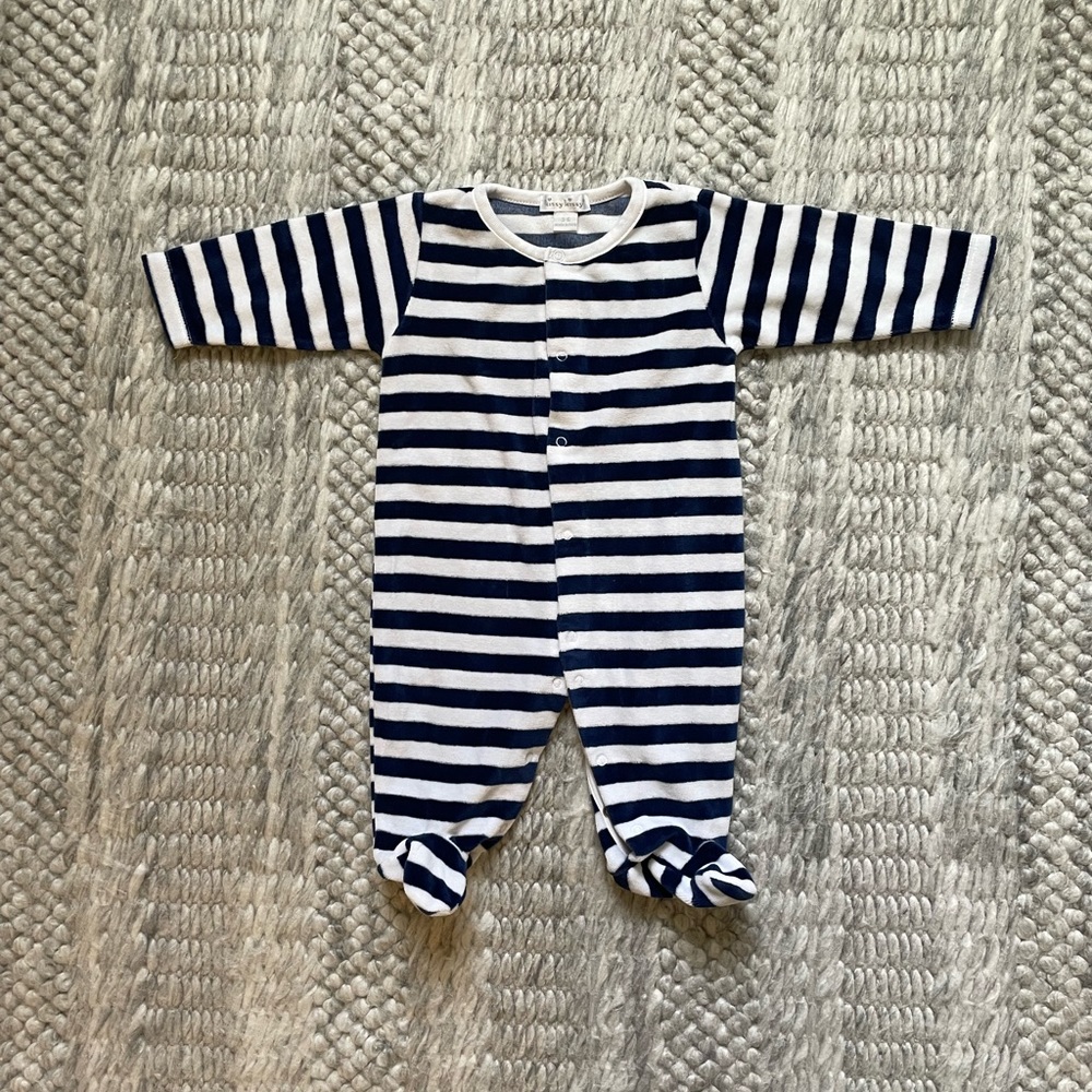 Kissy Kissy Velour Snap-Up Footie, 3-6 months